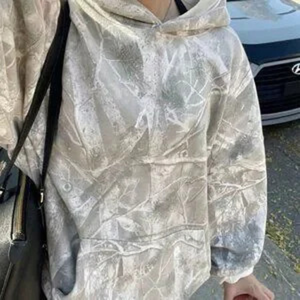 Casual Women's camo print Hooded Sweatshirt